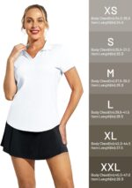 MIER Women's Golf Polo Shirts Collared V Neck Short Sleeve Tennis Shirt, Dry Fit, Moisture Wicking - Image 6