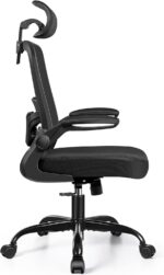 FelixKing Ergonomic Office Chair, Headrest Desk Chair with Adjustable Lumbar Support, Home Office Swivel Task Chair with High Back and Armrest, Adjustable Height Gaming Chair(Black) - Image 6