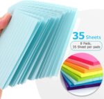 Eastern Wolf 8 Pads Lined Sticky Notes 4x6 Sticky Notes with Lines Self-Stick Note Pads 8 Bright Multi Colors, 35 Sheet/Pad - Image 5