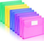 Forvencer Binder Pocket, 4X Regular Capacity, 10 Pack Super Heavyweight Plastic Folders with Tight Closure, Folders with Pockets Side Loading, Binder Organizer, Binder Dividers, Letter Size, Extended - Image 2