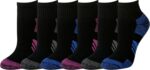 Amazon Essentials Ankle Compression Socks for Women, Breathable, Athletic, Cotton Blend, Cushioned, 6 Pairs - Image 2