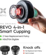 REVO The Original 4-in-1 Smart Cupping Therapy Massager, Red Light Therapy for Targeted Pain Relief, Knots, Aches, Muscle Soreness, Circulation & Tighter Skin, Portable Cupping Kit - Image 3