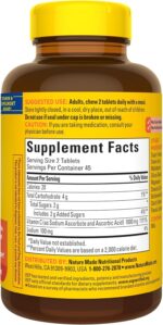 Nature Made Extra Strength Dosage Chewable Vitamin C 1000 mg per serving, Dietary Supplement for Immune Support, 90 Tablets, 45 Day Supply - Image 10