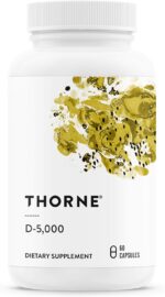 THORNE - Vitamin D-5000 - Vitamin D3 Supplement - Support Healthy Bones, Teeth, Muscles, Cardiovascular, and Immune Function* - NSF Certified for Sport - Dairy-Free, Soy-Free - 60 Capsules - Image 2