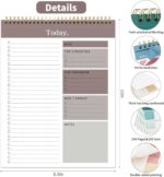 To Do List Notepad, 52 Undated Sheets （8.5"×11"）Duplex-printed Daily Planner For Work Home School Office Desk Accessories Supplies & Goal Setting Tasks- Brown - Image 4