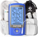 AUVON Rechargeable TENS Unit Muscle Stimulator, 24 Modes 4th Gen TENS Machine with 8pcs 2"x2" Premium Electrode Pads for Pain Relief - Image 2