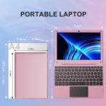 Laptop Computer, Windows 11 Laptop, 8GB+128GB, Intel Celeron Dual core Processors, 10" Laptops, Bluetooth WiFi Webcam HDMI, and Laptop Bag,Mouse, Mouse Pad, Headphone（Rose Gold） - Image 8