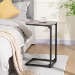 AMHANCIBLE C Shaped End Table Set of 2, Couch Tables That Slide Under, TV Tray Snack Table for Sofa, Small Side Table for Couch, Small Space, Living Room, Greige HET02CGY - Image 10