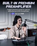 ALABS Fxcaster Audio Interface, Podcast Equipment with 7 controls, Podcast mixer with Pro-preamp,48V Phantom Power, Bluetooth,32 Customize sound pads for Recording,Streaming,Youtube, TikTok,PC,Guitar - Image 4