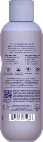 eos Cashmere Body Oil, Vanilla Cashmere, 24 Hour Moisture, Plant-Based Squalane to Soothe, Soften And Smooth Dry Skin, Body Oil, 6 fl oz - Image 10