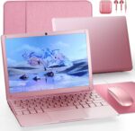 Laptop Computer, Windows 11 Laptop, 8GB+128GB, Intel Celeron Dual core Processors, 10" Laptops, Bluetooth WiFi Webcam HDMI, and Laptop Bag,Mouse, Mouse Pad, Headphone（Rose Gold） - Image 2