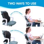 Lumbar Support Pillow for Office Chair,Office Home, College Dorm Room Essentials,Back Support Pillow for Car, Chair Cushions,Back Pain Relief Improve Posture,Mesh Cover Double Adjustable Straps - Image 7