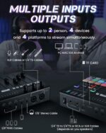 ALABS Fxcaster Audio Interface, Podcast Equipment with 7 controls, Podcast mixer with Pro-preamp,48V Phantom Power, Bluetooth,32 Customize sound pads for Recording,Streaming,Youtube, TikTok,PC,Guitar - Image 8