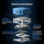 GEEKOM Mini PC IT12(3-Year Quality Support),with 12th Gen Intel i5-12450H Mini Computers,16GB RAM/512GB NVMe PCIe Gen 4 SSD Windows 11 Pro Desktop PC,USB 4.0/2.5G LAN/8K,for Business|Office|Home - Image 7