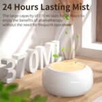 Essential Oil Diffuser, Quiet Humidifier for Bedroom, Timer and Auto-Off, 7 LED Colors Ultrasonic Aromatherapy Mist Diffusers for Large Room Office (Milky White) - Image 3