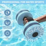 Sportneer Water Aerobics Pool Exercise Equipment Water Workout Combo Set Includes High Density Water Dumbbell Aqua Belt Water Ankle Weights for Aquatic Therapy Pool Fitness Water Exercise - Image 4