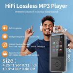 64GB MP3 Player with Bluetooth 5.3, Music Player with HiFi Sound for Sports Runners, 2.4" Screen MP3 Player Built in HD Speaker Voice Recorder FM Radio E-Book, Expanded Up to 128GB, Earphone Included - Image 4