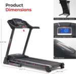Sunny Health & Fitness Premium Foldable Treadmill for Home Workouts – Running & Walking Machine with Auto Incline, Shock Absorption, 16.5", 18", or 20” Running Deck, Compatible with Free SunnyFit App - Image 8