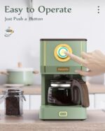 Amaste Drip Coffee Maker, Coffee Machine with 25 Oz Glass Coffee Pot, Retro Style Coffee Maker with Reusable Filter & Three Brewing Modes, 30minute-Warm-Keeping, Matcha Green - Image 9