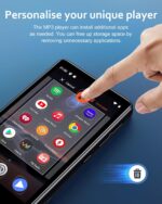 144GB MP3 Player with Bluetooth and WiFi,MP3 & MP4 Players with 4.02-inch Touchscreen and Speaker,Spotify Music Players with Pandora,Audible,Amazon Music,Spotify,Play Store,Up to 512GB (Black) - Image 9