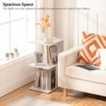 End Table with Charging Station, Narrow Side Table for Small Spaces with USB Ports and Outlets, Bedside Nightstand with Light, Narrow Table for Living Room, White ETWT18E01Z - Image 6