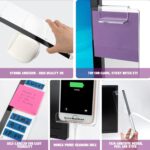 Office Desk Accessories 2pcs Computer Monitor Memo Board Multifunction Message Board Transparent Creative Monitor Side Panel with Sticky Note Holder Phone Holder Suitable for Office Home Work Desk - Image 5