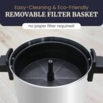 Elite Gourmet CCM-035 Maxi-Matic 30 Cup Stainless Steel Coffee Urn Removable Filter For Easy Cleanup, Two Way Dispenser with Cool-Touch Handles Electric Coffee Maker Urn, Stainless Steel - Image 4