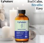 UpNature Breathe Essential Oil - Huge 2oz - Essential Oils for Diffusers Humidifiers Spa Respiratory Menthol Blend - Image 8