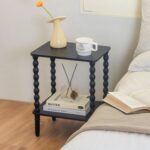 End Tables Set of 2, Small Side Table with Storage Shelf, Nightstands for Bedroom Set of 2 for Living Room, Office and Small Spaces (Black) - Image 9