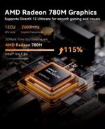 ACEMAGICIAN W1 Mini Gaming PC AMD Ryzen 7 8745HS Mini PC 32GB DDR5 1TB PCIe 4.0 M.2 SSD Mini Computers(8C/16T, up to 4.9GHz), Desktop Computers Radeon 780M, 8K@60Hz USB4/WiFi6/BT5.2/Dual Channel - Image 4