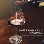 Chouggo Super Large 28Oz Wine Glasses Set of 4, Hand Blown Crystal Red Wine or White Wine Burgundy Glass, Hand Crafted by Artisans - Gifts for Women, Men, Wedding, Anniversary, Christmas, Birthday - Image 4