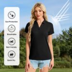 Women's Polo Shirts Short Sleeve Quick Dry UPF 50+ Sun Protection Business Casual Collared Shirt Tennis Golf Shirt Work Tops - Image 6