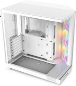 NZXT H6 Flow RGB Mid-Tower Airflow Case with 3 RGB Fans, Panoramic Glass Panels, and Cable Management - White - Image 2