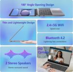 15.6" FHD Laptop Computer with Backlit Keyboard,32GB RAM 512GB SSD,Quad Core N95 Processor(Up to 3.4GHz),180 ° Angle Opening,Fingerprint Reader,8000mAh Battery,Webcam,WiFi 5,BT 4.2,Mini HDMI,USB 3.0 - Image 4