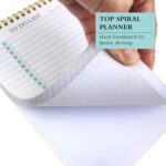 KAICN To Do List Notepad, Undated Daily Planner Notepad With To Do List Notebook Checklist Planner Spiral Waterproof Notepad for Office Supplies, School Planner, Green, 52 Sheets, 5.5"*8.3" A5 Size - Image 6