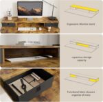 Agilestic 55 x 24 Inches Height Adjustable Electric Standing Desk with 2 Drawers, Stand Up Electric Desk Adjustable Height, Sit Stand Computer Gaming Table with Splice Board, Rustic Brown - Image 7