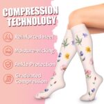 Compression Socks for Women & Men Circulation (6 Pairs) 15-20 mmHg is Best Support for Athletic Running,Nurse - Image 7