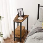 HOOBRO Wedge End Table, Recliner Wedge Side Table with Storage, Industrial Triangle Accent Table for Small Space, Corner, Living Room, Apartment, Rustic Brown BF64BZ01G1 - Image 10