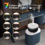 Diffusers for Essential Oils Large Room, 500ml Aromatherapy Diffuser Cool Mist Humidifier with Remote Control,7 Colors Lights & 3 Mist Mode Waterless Auto Off for Women Office Home Black - Image 4