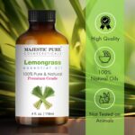 Majestic Pure Lemongrass Essential Oil with Glass Dropper - Huge 4 Fl Oz - 100% Pure and Natural Lemongrass Oil - Premium Grade Essential Oils for Diffuser, Aromatherapy, Soap and Candle Making - Image 4