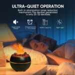 Essential Oil Diffuser, Volcano Fire Flame Aromatherapy Diffuser, 360ml Ultrasonic Cool Mist Humidifier, Scent Aroma Diffuser with 7 Colors Light, Timer & Auto Shut-Off for Home, Room (Black) - Image 5
