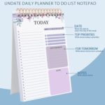 2 Packs To Do List Notepad, Totally 208 Pages To Do List Notebook A5 Undated Daily Planner Notepad with Transparent Cover and Task Checklist Home Office School Supplies, Purple & Blue - Image 5