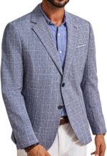 PJ PAUL JONES Mens Casual Sport Coats Two Buttons Lightweight Business Sport Blazer - Image 2