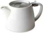 FORLIFE Stump Teapot with SLS Lid and Infuser, 18-Ounce, White - Image 2