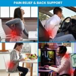 Lumbar Support Pillow for Office Chair,Office Home, College Dorm Room Essentials,Back Support Pillow for Car, Chair Cushions,Back Pain Relief Improve Posture,Mesh Cover Double Adjustable Straps - Image 4
