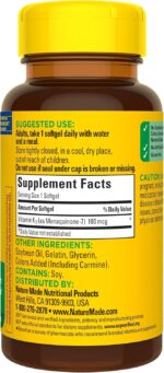 Nature Made Vitamin K2 100 mcg, Healthy Bone Supplements, 30 Softgels, 30 Day Supply - Image 9