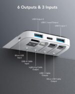 Portable Charger with Built in Cables, Portable Charger with Cords Wires Slim 10000mAh Travel Battery Pack 6 Outputs 3 Inputs 3A Fast Charging Power Bank for Samsung Google Pixel LG Moto iPhone iPad - Image 7