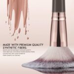 KINGMAS Foundation Makeup Brush, Double-ended Angled/Round Top Contour Brush for Beauty Blending Liquid Powder, Concealer Cream Cosmetics Blush Makeup Brush (Brown) - Image 3