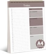 To Do List Notepad, 52 Undated Sheets （8.5"×11"）Duplex-printed Daily Planner For Work Home School Office Desk Accessories Supplies & Goal Setting Tasks- Brown - Image 2