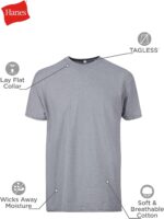 Hanes Packs, Stay-Tucked Soft Cotton, Best Undershirts for Men, White/Black/Asstd Multipacks - Image 6